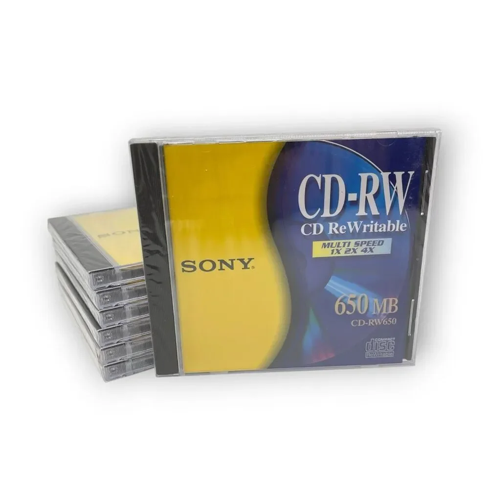 Sony CD-RW 650 MB Rewritable Compact Discs Lot of 7 Sealed Unused